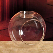 Load image into Gallery viewer, Round Hollow Glass Candle Tea light Holder Candlestick Home Decorations for Dinner Table Wedding Candle Holder Wedding Candlestick Fine Transparent Crystal Glass Candlestick Dining Home Decor