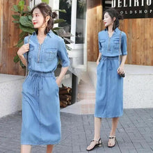 Load image into Gallery viewer, New Stylish Denim Stylish Fashion Dress for Women - Summer Stylish Cute Dresses For Women