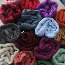 Load image into Gallery viewer, New Stylish Plain Scarf Women Muslim Crinkle Hijab Scarf Female Musulman Soft Cotton Headscarf Islamic Hijab Shawls And Wraps