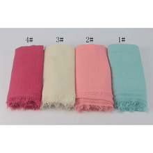 Load image into Gallery viewer, New Stylish Plain Scarf Women Muslim Crinkle Hijab Scarf Female Musulman Soft Cotton Headscarf Islamic Hijab Shawls And Wraps