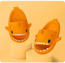 Load image into Gallery viewer, New Summer Slippers Lovely Shark Shape Slides Outdoor Women Shoes Kids Children Flip Flops Lightweight Open Toe Beach Pool Slides Sandals Shark Shower Slipper Toddler Non-Slip Summer Slippers Water Shoes