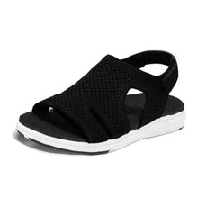 Load image into Gallery viewer, New Summer Women Sandals Shoes Blue Casual Woman Flats Buckle Strap Fashion Beach Shoe Modern Slide Square Open Toe One Band Cute Slip On Flat Dressy Casual Summer Sandals
