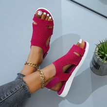 Load image into Gallery viewer, New Summer Women Sandals Shoes Blue Casual Woman Flats Buckle Strap Fashion Beach Shoe Modern Slide Square Open Toe One Band Cute Slip On Flat Dressy Casual Summer Sandals