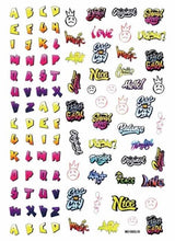Load image into Gallery viewer, New Super Thin Self-Adhesive Letter 3d Nail Decal Stickers Manicure Nail Art Decoration Accessories Holographic Old English Character Nail Self-Adhesive Sticker English Font Design Manicure Design Water Sliders Decorations Accessories
