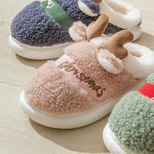 Load image into Gallery viewer, New Thick Sole Christmas Deer Slippers Women Men Indoor Warm Slipper Soft Plush Home Floor Winter Platform Shoes Boys And Girls House Slippers Kids Animal Indoor Slipper Fuzzy Toddler Home Shoes