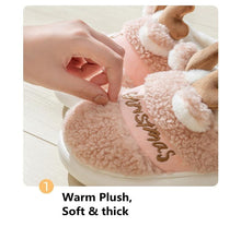 Load image into Gallery viewer, New Thick Sole Christmas Deer Slippers Women Men Indoor Warm Slipper Soft Plush Home Floor Winter Platform Shoes Boys And Girls House Slippers Kids Animal Indoor Slipper Fuzzy Toddler Home Shoes