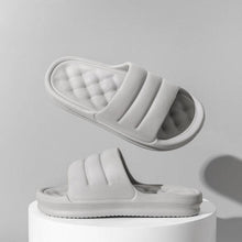 Load image into Gallery viewer, New Thicker EVA Sofa Slides Sole Soft Indoor Slippers Men Women Anti-Slip Sandals Summer Bathroom Platform Shoes Open Toe Soft Slippers Thick Lightweight Non-Slip Shower Bath Cloud Slides Pool Gym House Sandals