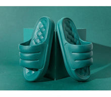 Load image into Gallery viewer, New Thicker EVA Sofa Slides Sole Soft Indoor Slippers Men Women Anti-Slip Sandals Summer Bathroom Platform Shoes Open Toe Soft Slippers Thick Lightweight Non-Slip Shower Bath Cloud Slides Pool Gym House Sandals