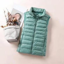 Load image into Gallery viewer, New Trendy Ultra Light Women's Duck Down Vest Jacket Autumn/Winter High collar Sleeveless Coat For Girls