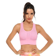 Load image into Gallery viewer, New Trendy Women's T-shirts Workout Sports Bra Yoga Vest Backless Solid Quick Dry Running Gym Sport bra Yoga Shirts