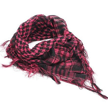 Load image into Gallery viewer, New Unisex Scarf Lightweight Plaid Tassel Arab Desert Shemagh Keffiyeh Scarf Wrap Pashmina Plaid Pattern Large Warm Keeper Military Shemagh Army Desert Keffiyeh Arab Scarf Shawl Neck Cover Head Wrap Scarf Military Shemagh Tactical Desert Keffiyeh