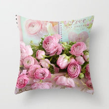 Load image into Gallery viewer, New Velvet Cushion Cover Pillowcase Colorful Flower Cushion Sunflower Rose Mediterranean Pillow Case Decor Sofa Throw Pillows Room 45x45CM