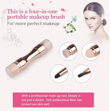 Load image into Gallery viewer, New Vintage Style 4 In 1 Makeup Brushes For Foundation, Eyebrow Shadow, Eyeliner Blush Powder, Brush Cosmetic And Concealer Professional Makeup Brush