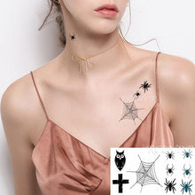 Load image into Gallery viewer, New Waterproof Temporary Sticker Tattoo Flame Heart Star Element Body Art Cute Small Tattoos For Kids Womens