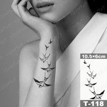 Load image into Gallery viewer, New Waterproof Temporary Tattoo Sticker Deer Animal Flash Tatoo Black Line Body Art Small Decorative Design For Womens Boys