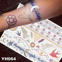 Load image into Gallery viewer, New Waterproof Temporary Tattoo Sticker Golden Silver Flower Jewelry Flash Fashion Different Design Tattoos For Womens