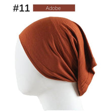 Load image into Gallery viewer, New Winter Autumn Soft Solid Color Inner Hijab Cap Lightweight Muslim Turban Elegant Hijab Caps Hat Islam Under Scarf Undercap Bonnet Color Soft Jersey Stretch Hijab's Tube Cap Hat Hijab Bonnet Muslim Women Scarf Turbans Head For Women