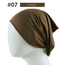 Load image into Gallery viewer, New Winter Autumn Soft Solid Color Inner Hijab Cap Lightweight Muslim Turban Elegant Hijab Caps Hat Islam Under Scarf Undercap Bonnet Color Soft Jersey Stretch Hijab's Tube Cap Hat Hijab Bonnet Muslim Women Scarf Turbans Head For Women