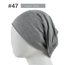 Load image into Gallery viewer, New Winter Autumn Soft Solid Color Inner Hijab Cap Lightweight Muslim Turban Elegant Hijab Caps Hat Islam Under Scarf Undercap Bonnet Color Soft Jersey Stretch Hijab's Tube Cap Hat Hijab Bonnet Muslim Women Scarf Turbans Head For Women