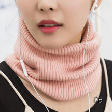 Load image into Gallery viewer, New Winter Autumn Solid Color Soft Cashmere Knit Ring Scarves Neck Warmer Elastic Neck Gaiter Head Wrap Headwear Comfort Collar Female Winter One Loop Scarf For Women