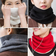 Load image into Gallery viewer, New Winter Autumn Solid Color Soft Cashmere Knit Ring Scarves Neck Warmer Elastic Neck Gaiter Head Wrap Headwear Comfort Collar Female Winter One Loop Scarf For Women