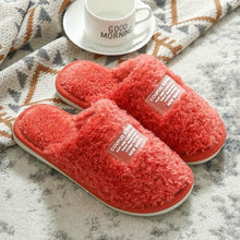 Load image into Gallery viewer, New Winter Men And Women Slippers Indoor Home Warm Plush Non-Slip Wear-Resistant Soft-Soled Couple Cotton House Slippers Memory Foam Slippers Scuff Outdoor Indoor Warm Plush Bedroom Shoes