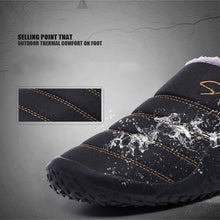 Load image into Gallery viewer, New Winter Slippers For Men Warm Indoor Shoes Short Plush Flat Heel Slipper Waterproof Nonslip Home Slippers Slip-on House Shoes With Arch Support Warm Faux Fur Lined Rubber Sole