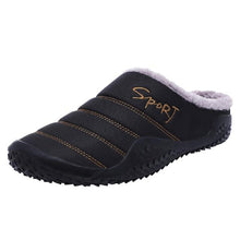 Load image into Gallery viewer, New Winter Slippers For Men Warm Indoor Shoes Short Plush Flat Heel Slipper Waterproof Nonslip Home Slippers Slip-on House Shoes With Arch Support Warm Faux Fur Lined Rubber Sole
