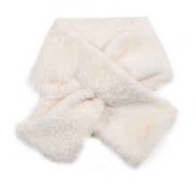 Load image into Gallery viewer, New Winter Solid Color Warm Thicken Soft Collar Scarf Faux Rabbit Fur Neckerchief Plush Warm Hot Scarfs Cross Collar Scarf Shawl Solid With Pearl Elegant For Women