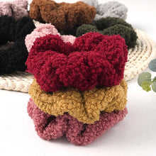 Load image into Gallery viewer, New Women Cute Teddy Velvet Scrunchies Elastic Hair Band Faux Fur Hair Rope Girl's Hair Tie Accessories Ponytail Holder Accessories for Women And Girls