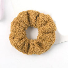 Load image into Gallery viewer, New Women Cute Teddy Velvet Scrunchies Elastic Hair Band Faux Fur Hair Rope Girl's Hair Tie Accessories Ponytail Holder Accessories for Women And Girls