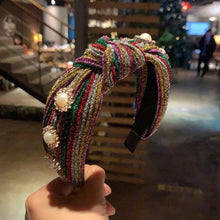 Load image into Gallery viewer, New Women Hairband Cross Knot Braid Twist Headband Adult Autumn Winter Shiny Color Headwear Wide Side Turban Gorgeous Hair Accessories For Women