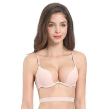 Load image into Gallery viewer, New Women Lingerie U Backless Bras Underwear Deep U Low Cut Push Up Bra Female Breathable Bra