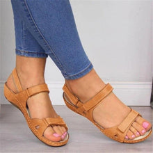 Load image into Gallery viewer, New Women Sandals Soft Comfortable Flat Sandals Open Toe Beach Shoes Comfortable Flat Sandals Beach Travel Slipper Flip Flops Shoes Slipper Party Sandal Women Slip On Shoes