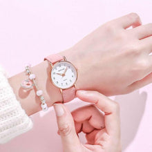 Load image into Gallery viewer, New Women Watch Fashion Casual Leather Belt Watches Simple Small Dial Quartz Dress Wristwatch Quartz Analog Wrist Watches For Women With Second Hand Luminous Hands Women Leather Watch