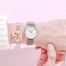 Load image into Gallery viewer, New Women Watch Fashion Casual Leather Belt Watches Simple Small Dial Quartz Dress Wristwatch Quartz Analog Wrist Watches For Women With Second Hand Luminous Hands Women Leather Watch