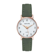 Load image into Gallery viewer, New Women Watch Fashion Casual Leather Belt Watches Simple Small Dial Quartz Dress Wristwatch Quartz Analog Wrist Watches For Women With Second Hand Luminous Hands Women Leather Watch