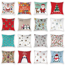 Load image into Gallery viewer, New Year Christmas Decorations Pillows Cover Christmas Décor for Home Christmas Tree Snowflake Snowman Reindeer Home Decor Throw Pillow Case Cushion Cover Santa Merry Christmas Gift Xmas 45x45cm