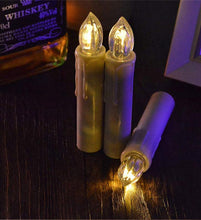Load image into Gallery viewer, New Year Christmas LED Candles Taper Candles Flickering With Remote Timer Battery Operated Waterproof Christmas Tree Candles, Warm White Window Candles Lights Flameless Remote Control Candles For Home Dinner Party Christmas Tree Decoration Lamp