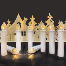 Load image into Gallery viewer, New Year Christmas LED Candles Taper Candles Flickering With Remote Timer Battery Operated Waterproof Christmas Tree Candles, Warm White Window Candles Lights Flameless Remote Control Candles For Home Dinner Party Christmas Tree Decoration Lamp