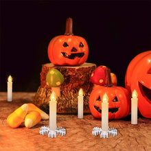 Load image into Gallery viewer, New Year Christmas LED Candles Taper Candles Flickering With Remote Timer Battery Operated Waterproof Christmas Tree Candles, Warm White Window Candles Lights Flameless Remote Control Candles For Home Dinner Party Christmas Tree Decoration Lamp