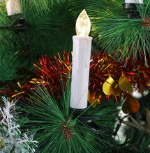 Load image into Gallery viewer, New Year Christmas LED Candles Taper Candles Flickering With Remote Timer Battery Operated Waterproof Christmas Tree Candles, Warm White Window Candles Lights Flameless Remote Control Candles For Home Dinner Party Christmas Tree Decoration Lamp