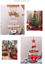 Load image into Gallery viewer, New Year Christmas Tree Bell Pendant Christmas Wooden Hanging Ornaments Letter Pendant Wooden Tree Decorations Star Bird Bow-Knot Letter Bells Design Wooden Hanging Decor For Christmas Tree Wind Wooden Hanging Gift Home Festival Decoration Accessories