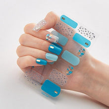 Load image into Gallery viewer, New Year Patterned Nail Decor Nail Polish Nail Art Stickers Full Beauty Sticker for Nails Nail Accessorie Christmas Nail Sticker 3D Nail Art Stickers Decal Slider Template Diy Nail Tool Decorations Nail Art Design Self Adhesive Luxury Designer Nail Sticke