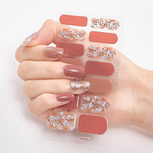 Load image into Gallery viewer, New Year Patterned Nail Decor Nail Polish Nail Art Stickers Full Beauty Sticker for Nails Nail Accessorie Christmas Nail Sticker 3D Nail Art Stickers Decal Slider Template Diy Nail Tool Decorations Nail Art Design Self Adhesive Luxury Designer Nail Sticke