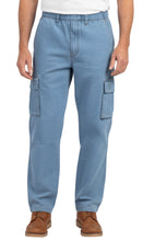 Load image into Gallery viewer, Men’s Double Cargo Pocket Pull-On Jeans – Rugged Cargo Pants in Cotton Blend Fabric