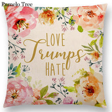 Load image into Gallery viewer, Newest Floral Quotes Decorative Pillow Covers Fresh Flowers Garland Inspirational Words Decorative Cotton Linen Throw Pillow Cushion Covers And Gifts For Women Daughter Mum Best Friend Birthday Home Decorations