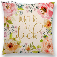 Load image into Gallery viewer, Newest Floral Quotes Decorative Pillow Covers Fresh Flowers Garland Inspirational Words Decorative Cotton Linen Throw Pillow Cushion Covers And Gifts For Women Daughter Mum Best Friend Birthday Home Decorations