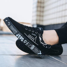 Load image into Gallery viewer, Newest Spring Autumn Men's Flat Shoes Fashion Comfortable Breathable Canvas Sneakers Men's Lace Casual Slip On Sneakers Classic Low Top Canvas Causal Comfortable Walking Flats Sneakers