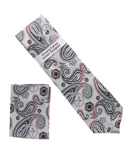 Load image into Gallery viewer, Vittorio Farina Men's Paisley Design Necktie & Pocket Square